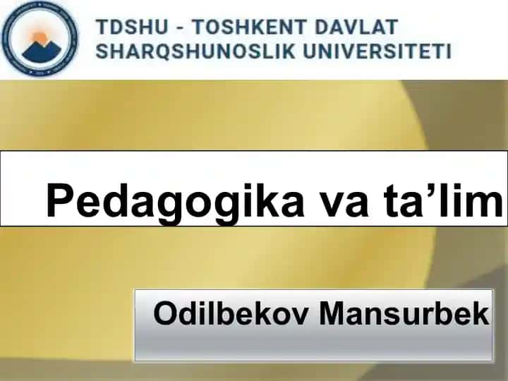 Pedagogikavata’lim