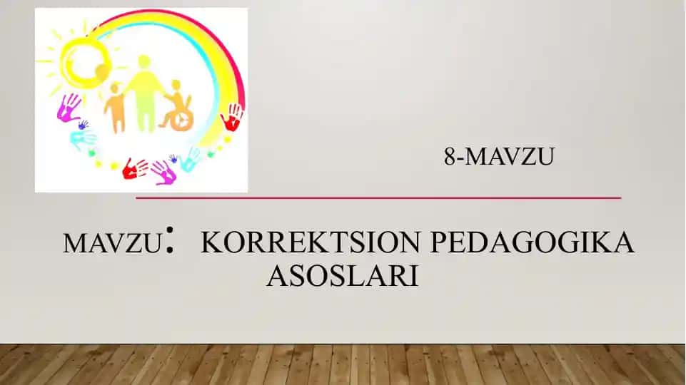 Korrektsion Pedagogika asoslari