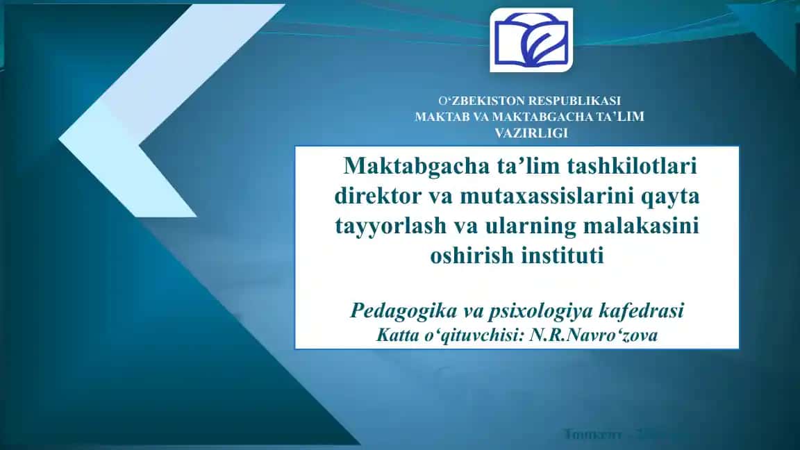 Psixologik xizmatlar strukturasini yaratish