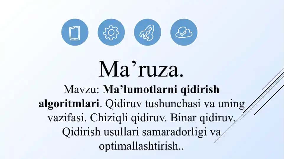Ma’lumotlarni qidirish algoritmlari