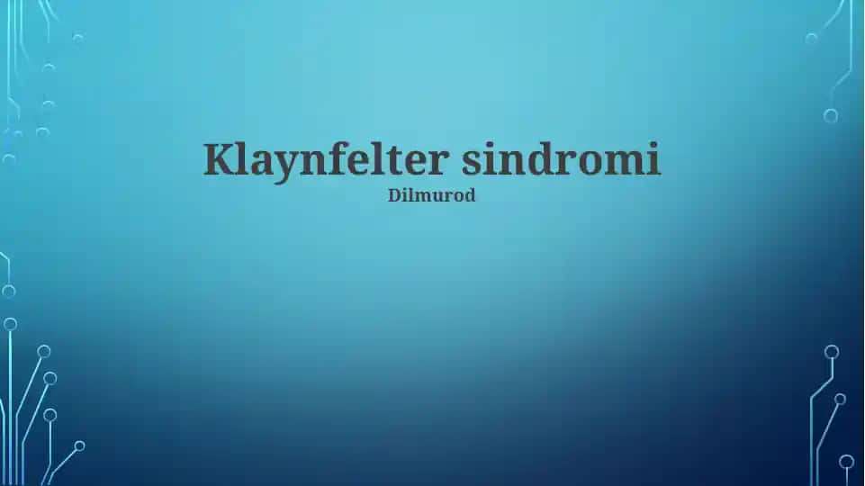 Klaynfelter sindromi
