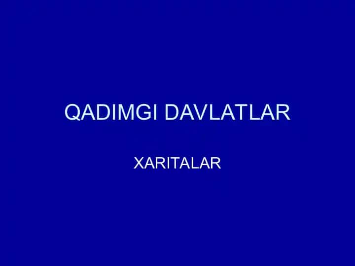 Xaritalar