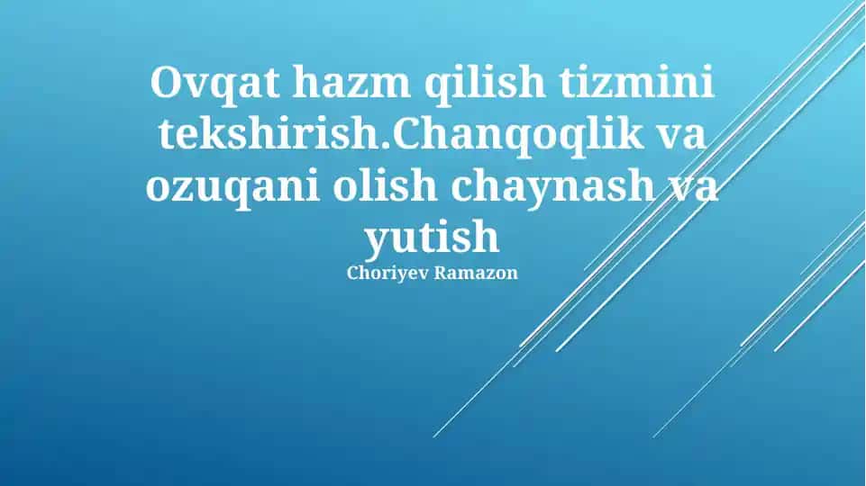 Chaynash va yutish