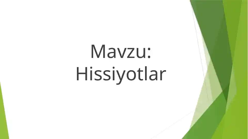 Hissiyotlar