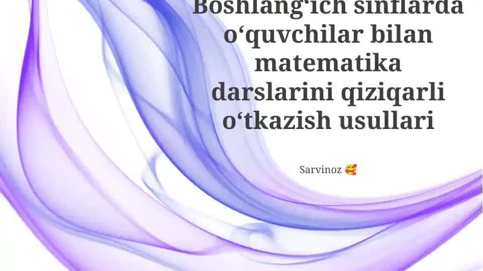 Texnologiya Yordamida Matematik Sarguzashtlar
