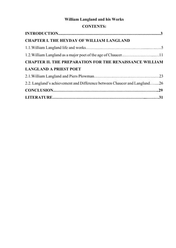 William Langland and his Works
