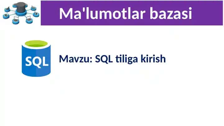 SQL tiliga kirish
