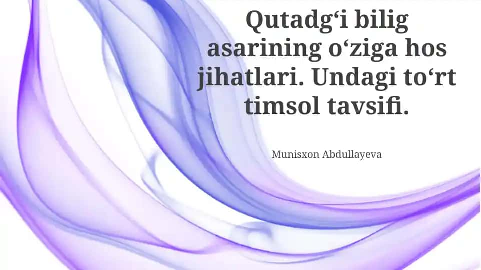 Qutadg'u Bilig