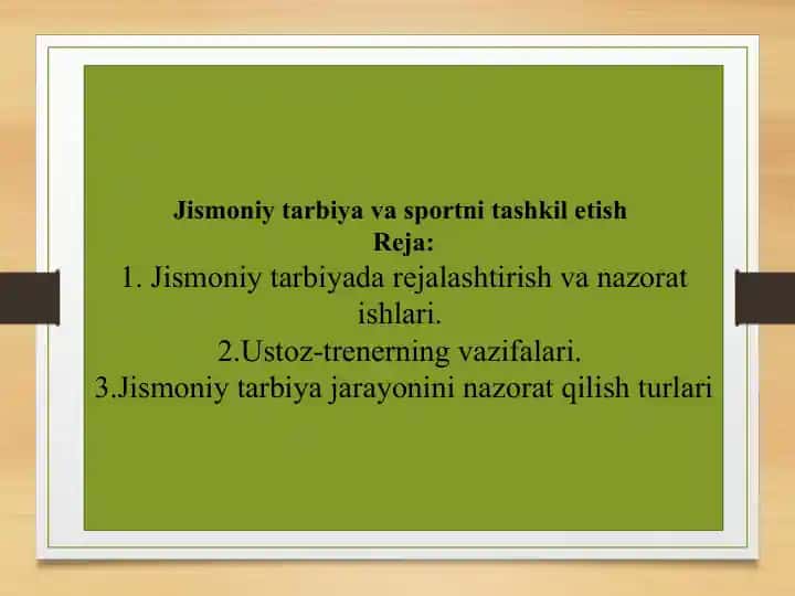 Jismoniy tarbiya va sport