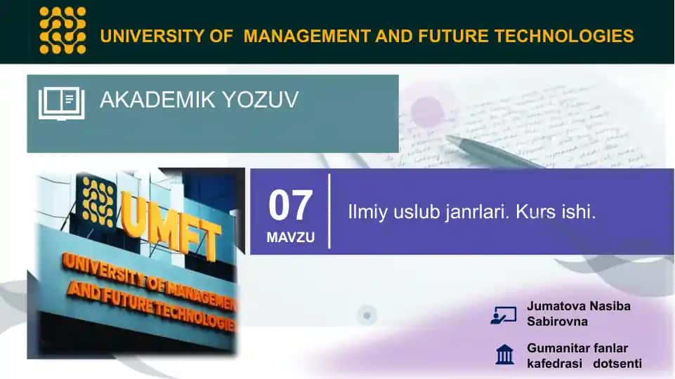 Ilmiy uslub janrlari