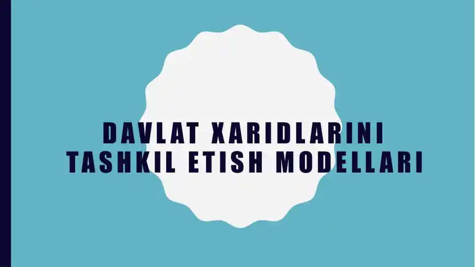 Davlatxaridlarini tashkilotish modellari