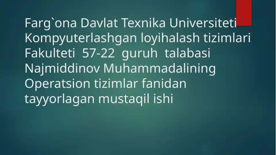 Mobil operatsion tizimlar (Android, iOS, HarmonyOS)