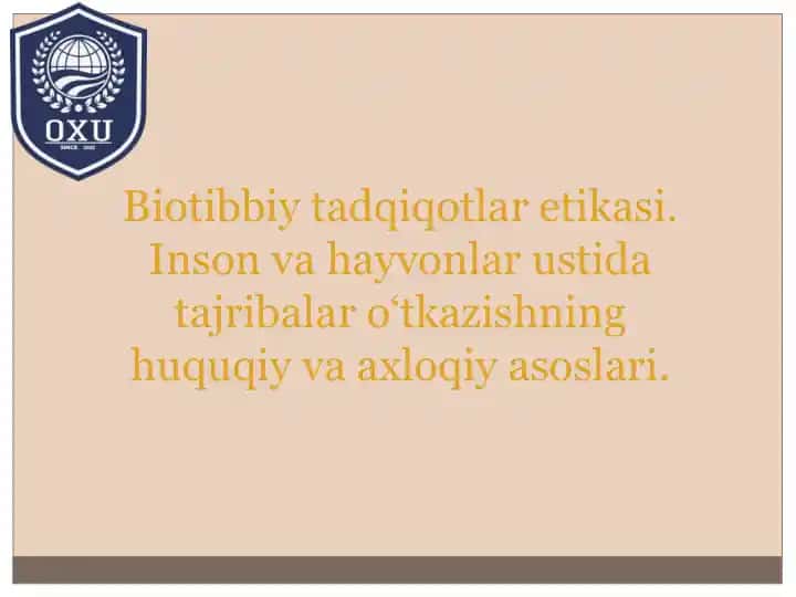 Biotibbiy tadqiqotlar etikasi