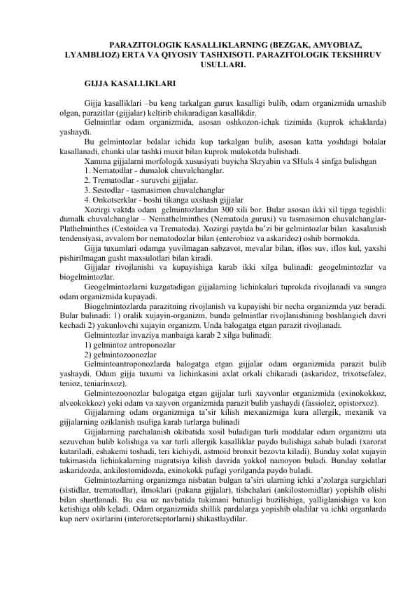Gijja kasalliklari