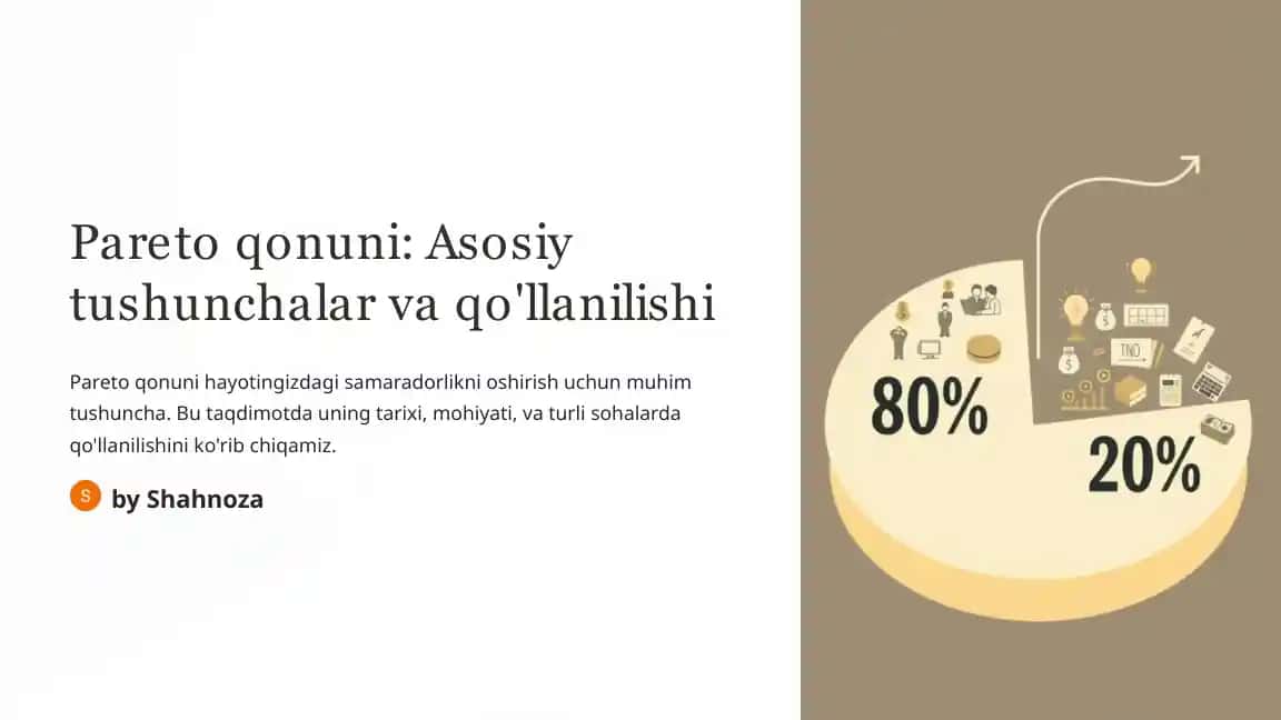 Pareto qonuni: Asosiy tushunchalar va qo'llanilishi