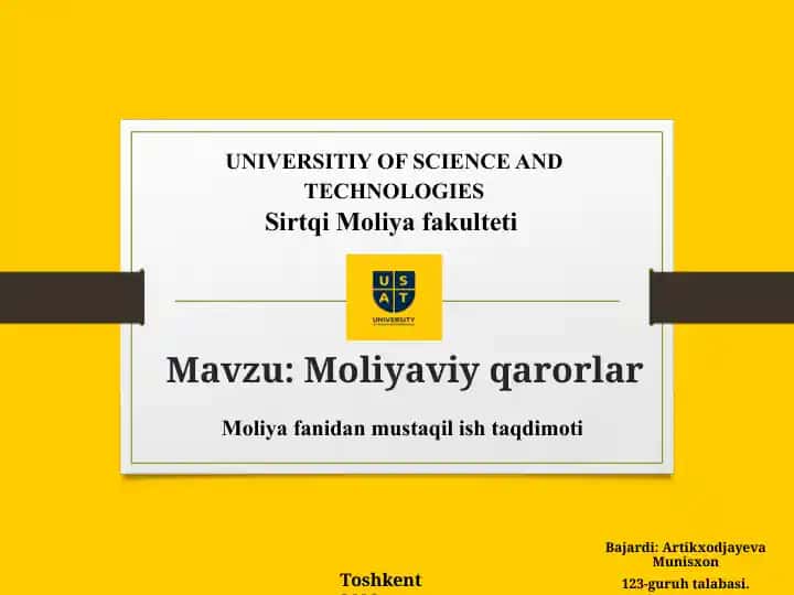 Moliyaviy qarorlar