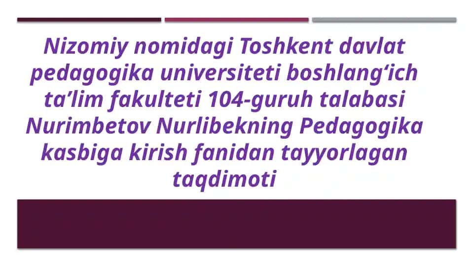 Zamonaviy Pedagogning Imidji
