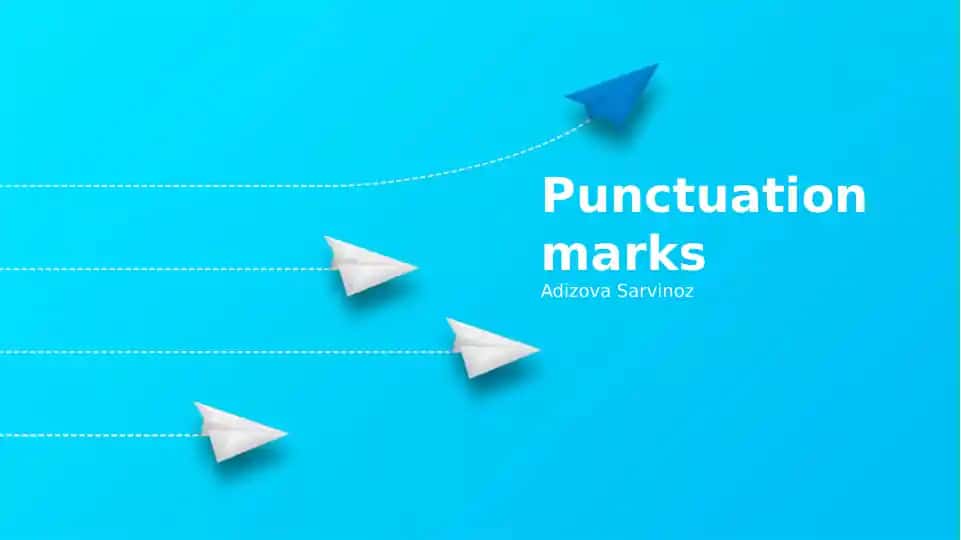 The Power of Punctuation: An Introduction