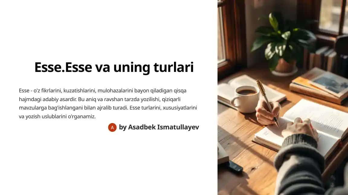Esse va uning turlari