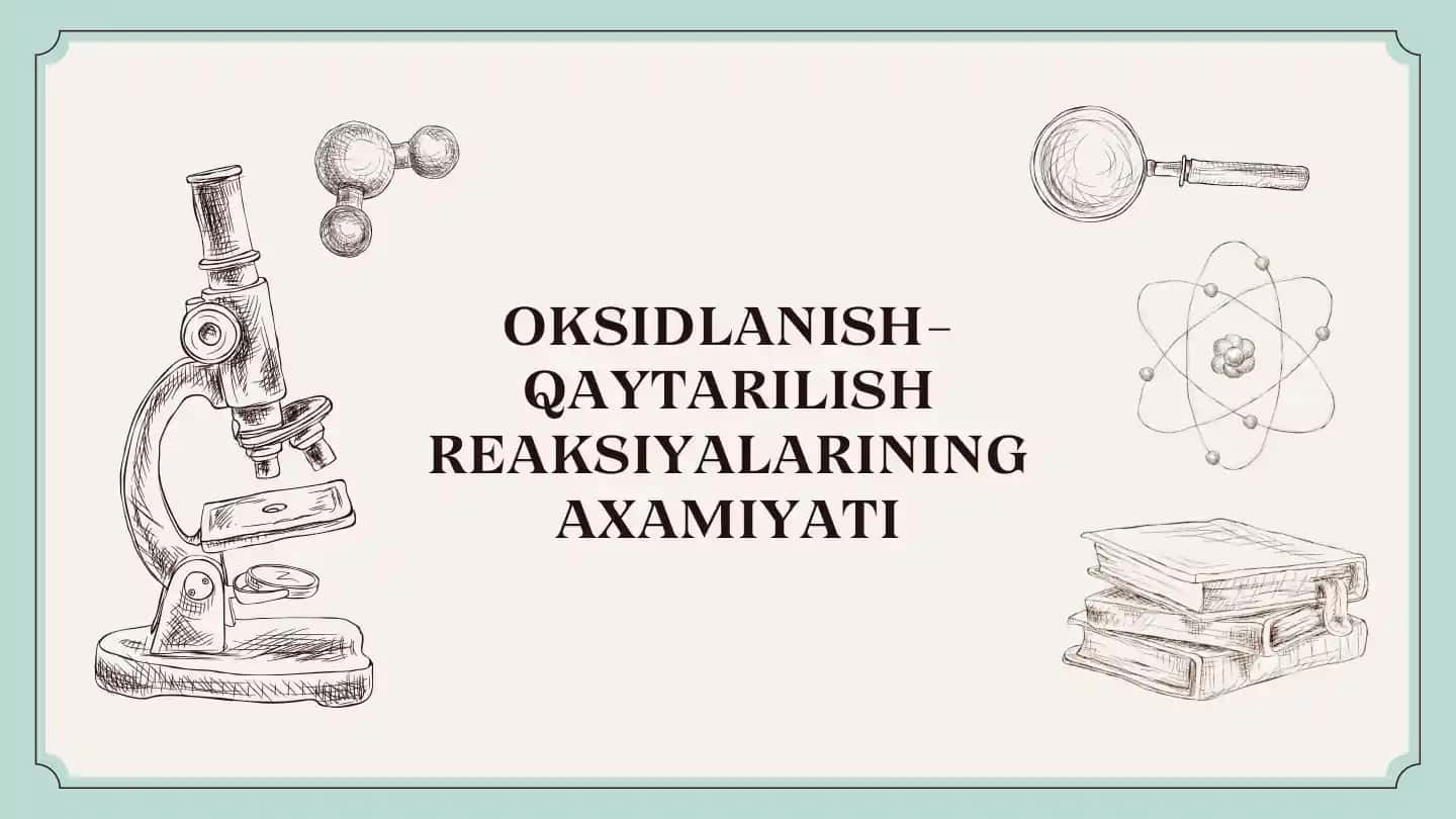 Oksidlanish-qaytarilish reaksiyalari
