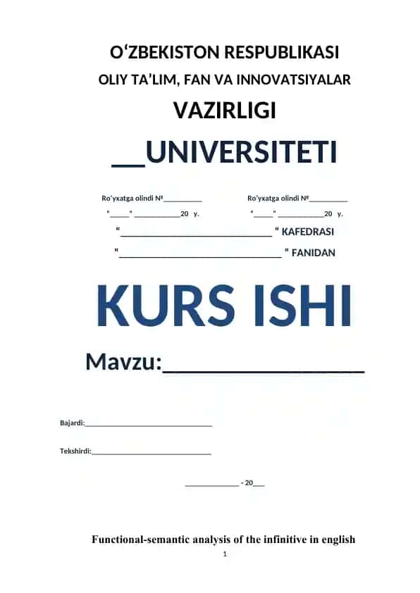 Functional-semantic analysis of the infinitive in English