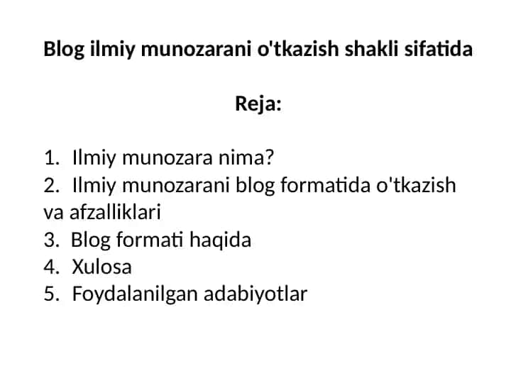 Ilmiy Munozara Nima?