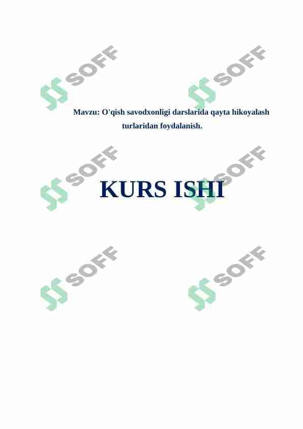 O'qish savodxonligi darslarida qayta hikoyalash turlaridan foydalanish