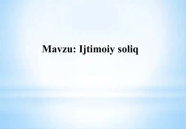 Ijtimoiy soliq