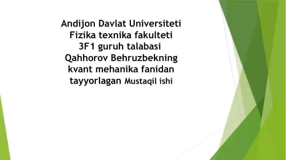 Ehtimollik va kvantmexanika