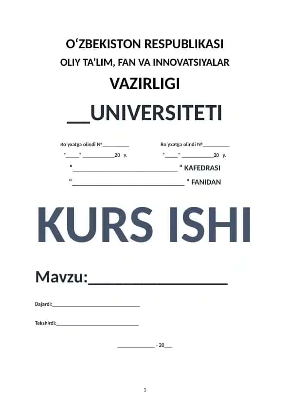 Psixologik xizmat tuzilishi va vazifalari bo‘yicha kurs ishi