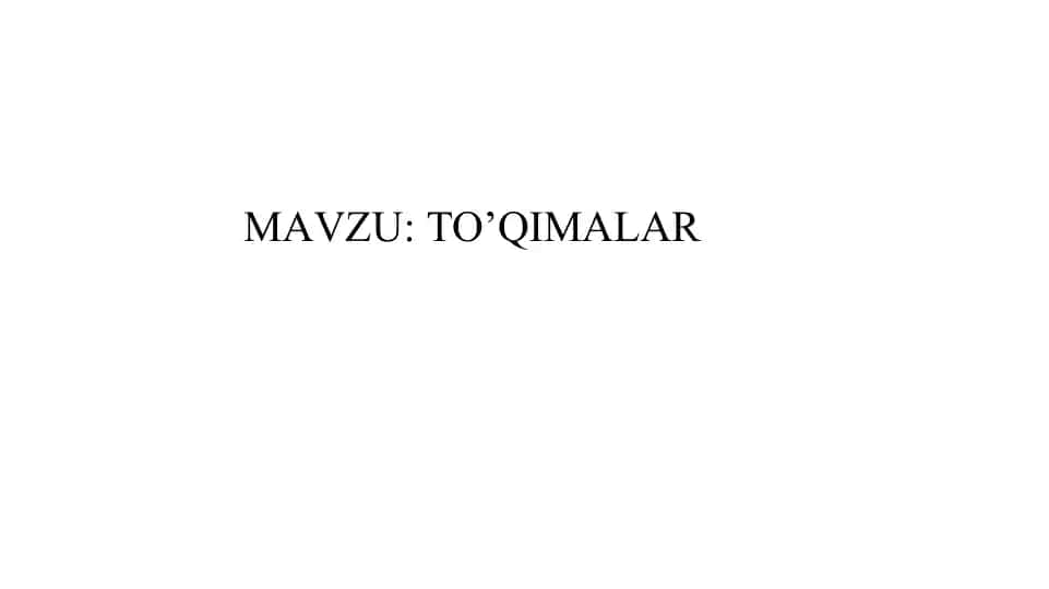 To’qimalar taqdimoti