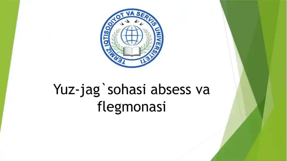 Yuz-jag` sohasi absess va flegmonasi