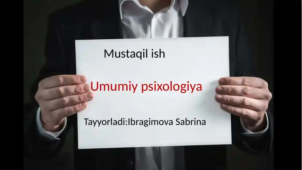 Umumiy psixologiya