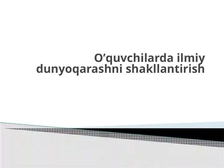 Ilmiy dunyoqarash