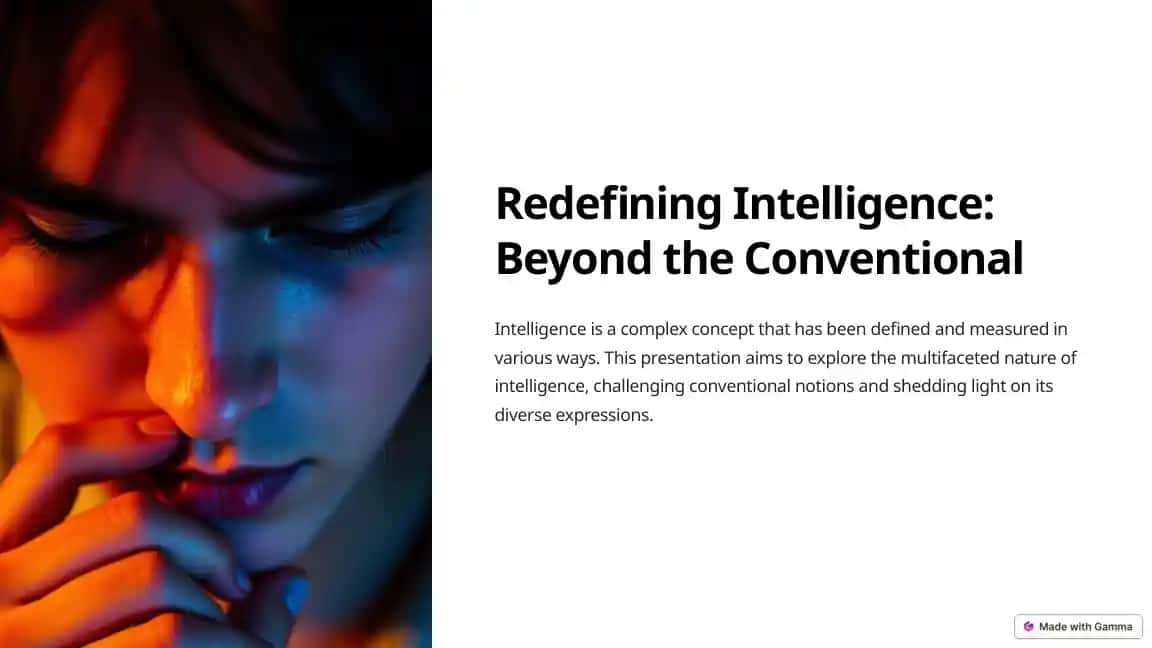 Redefining Intelligence: Beyond the Conventional