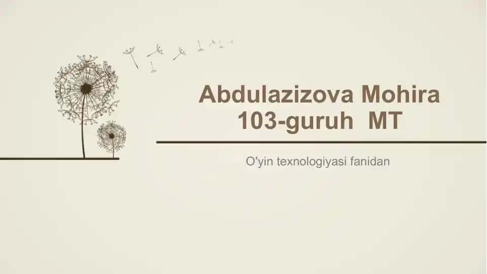 O'yin texnologiyasi