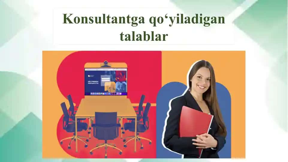 Jahon amaliyoti maslahatchiga professional sifatidagi talablar to'plami
