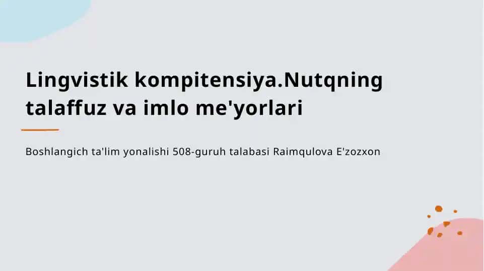 Lingvistik kompitensiya