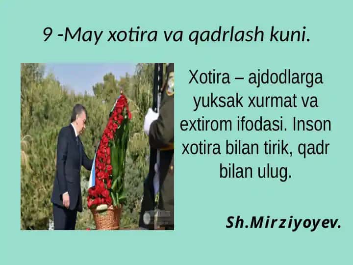 9-May Xotira va Qadrlash kuni