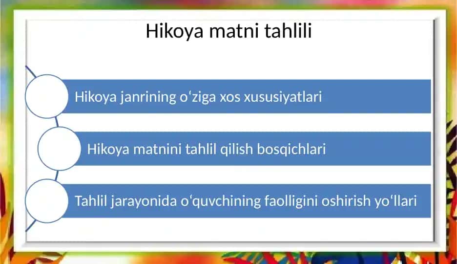 Hikoya matni tahlili