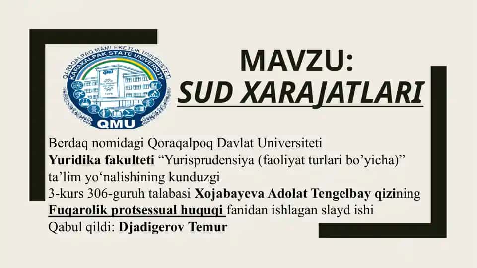 Sud xarajatlari