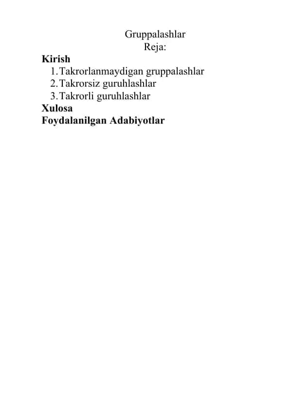 Gruppalashlar