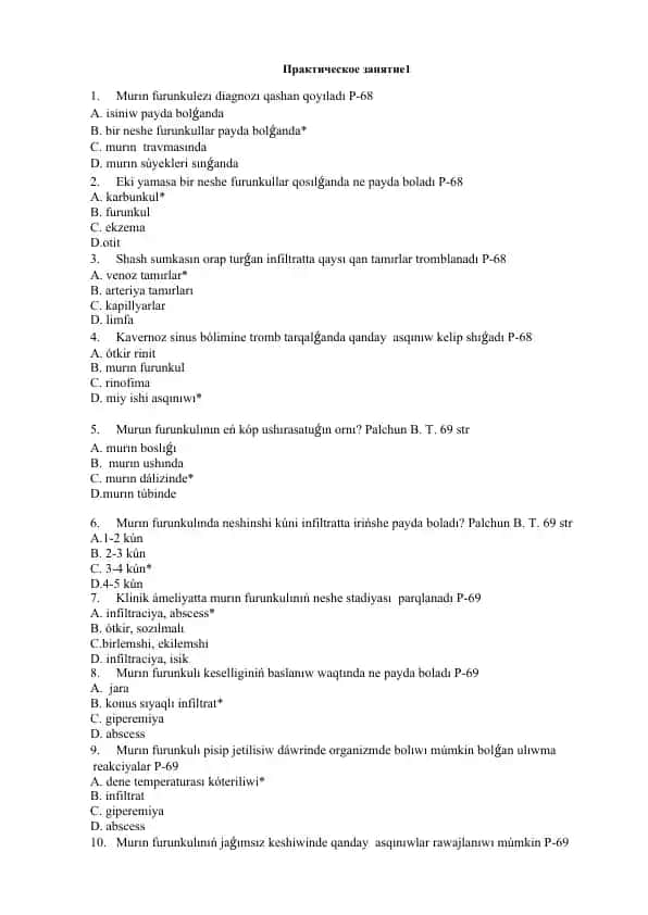 Murın furunkulezı diagnozı