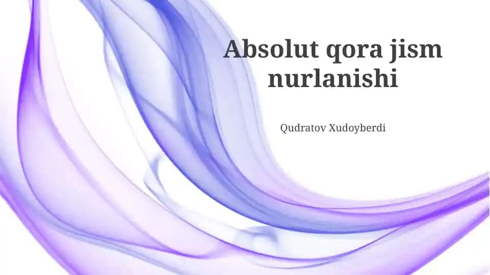 Qora jism nurlanishi