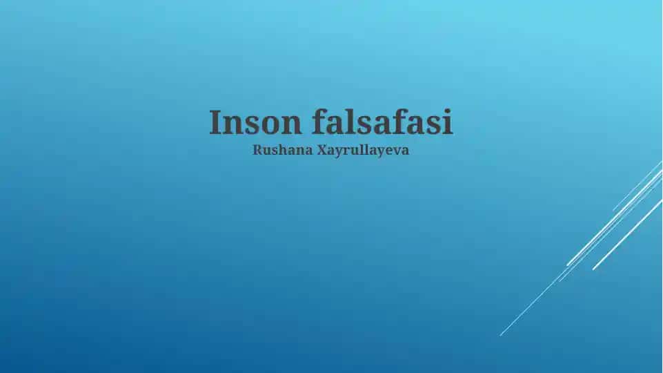 Inson falsafasi