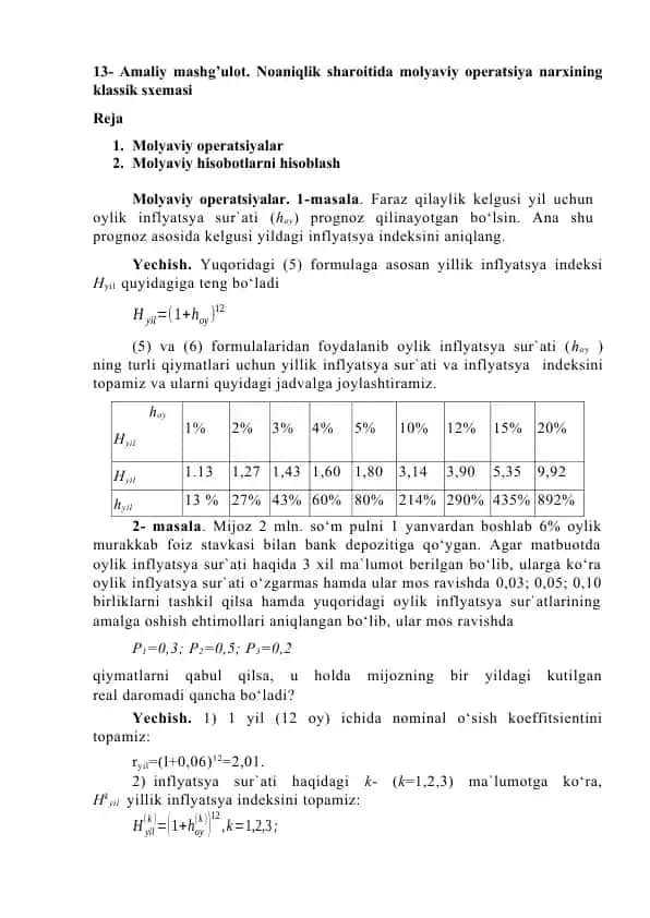 Molyaviy operatsiyalar