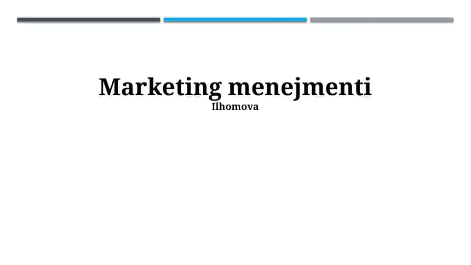 Marketing menejmenti