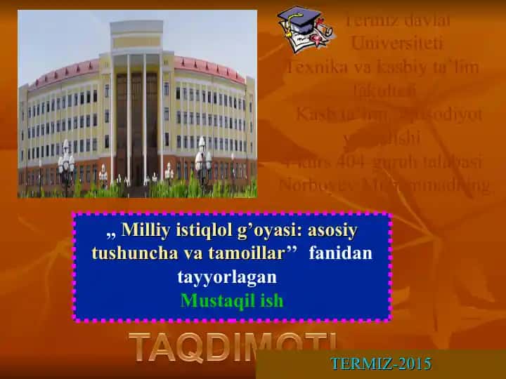 Islom Karimovning ,,Yuksak ma’naviyat – yengilmas kuch’’ asarida komil inson tarbiyasi