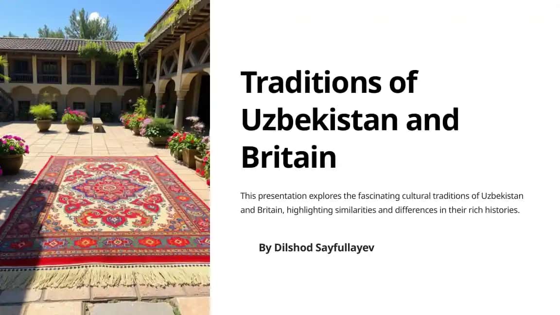 Traditions of Uzbekistan and Britain