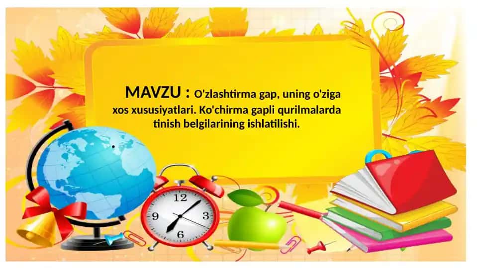 O'zlashtirmaning O'ziga xos xususiyatlarini